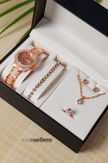 RELOJ ,PULSERA ,CADENA ORO ROSA