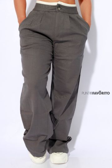 Pantalon para dama con doble pretina