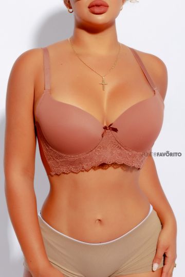 Brasier para dama con encaje con 6 broches