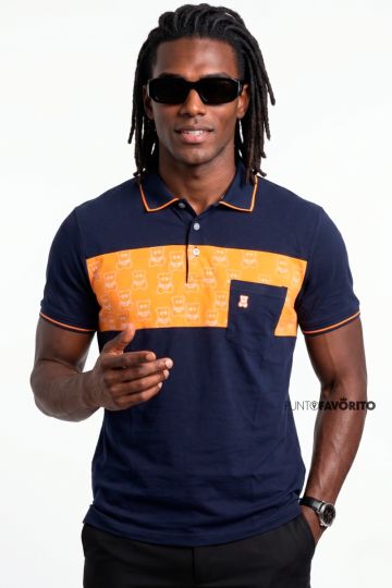 Camisa polo bicolor