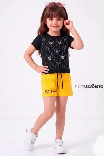 Blusa manga corta para ni&ntilde;a