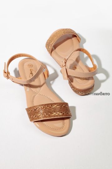 SANDALIA ENGREIDA-DK BEIGE