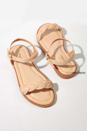 SANDALIA ENGREIDA-BEIGE