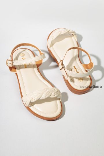SANDALIA ENGREIDA-WHITE