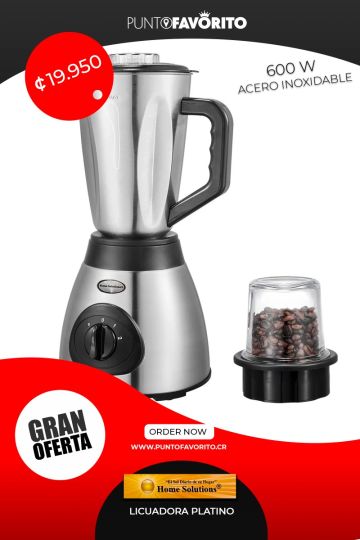 LICUADORA PLATINO-ACERO INOXIDABLE
