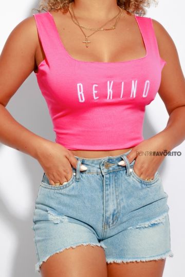 Blusa de dama crop top Bekind