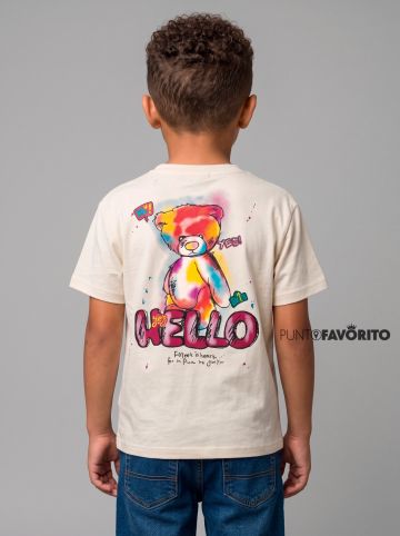 Camisa sport de ni&ntilde;o HELLO