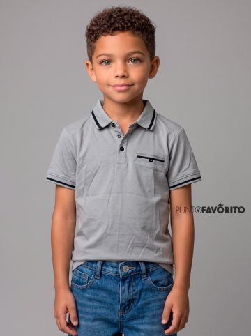 Camisa manga corta con botones de ni&ntilde;o