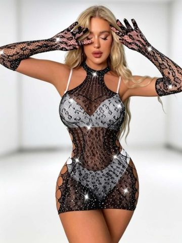 Vestido de maya con abertura a los lados-ONE SIZE